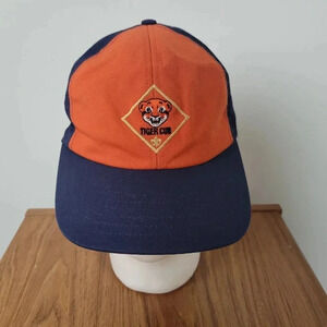 Boy Scouts Tiger Cub Scout Hat Cap Medium Large M/L Snapback BSA USA Vintage